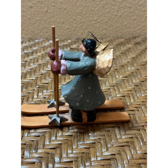 1997 Williraye Studio Angel On Skis Winter Angel Girl - Picture 3 of 7